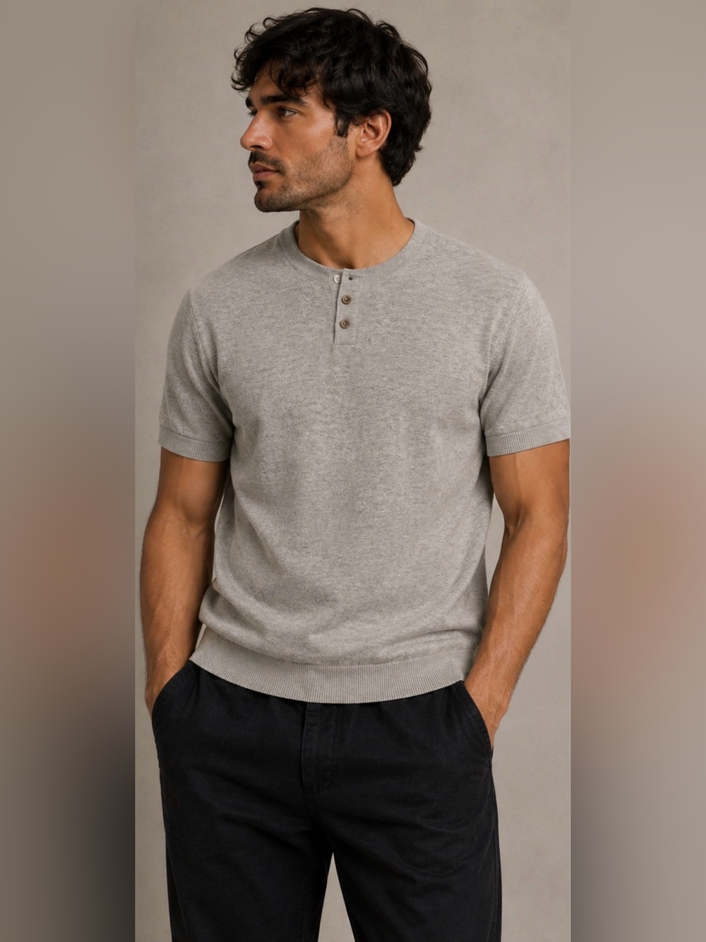 Half button polo t-shirt